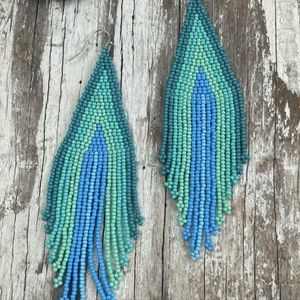 Free people seed bead earrings